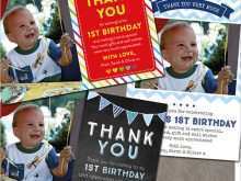 91 Adding Thank You Card Template 1St Birthday Layouts for Thank You Card Template 1St Birthday