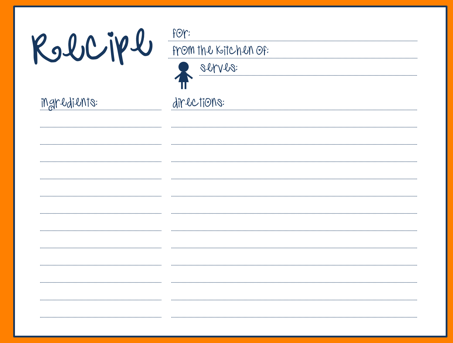Free 3X5 Recipe Card Template Cards Design Templates