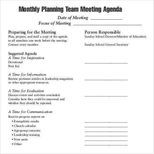 91 Customize Sunday School Meeting Agenda Template for Sunday School ...