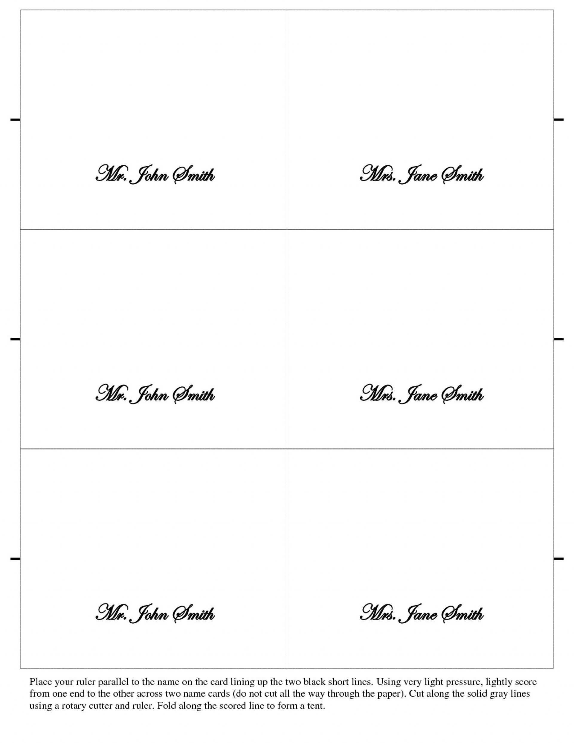 91 Format A4 Name Card Template Word Download for A4 Name Card Template Word