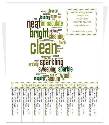 91 Free House Cleaning Flyers Templates for Ms Word for House Cleaning Flyers Templates