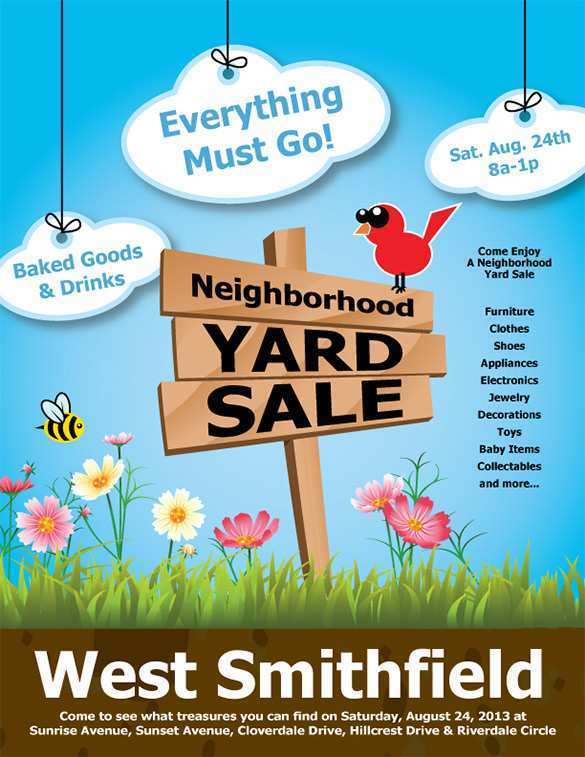 Free Yard Sale Flyer Template - Cards Design Templates