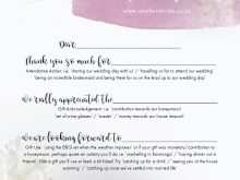 Wedding Thank You Card Message Template