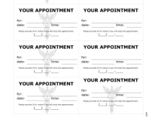 91 Printable Appointment Card Template Printable Photo for Appointment Card Template Printable