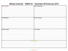 91 Printable Daily Calendar Template December 2018 by Daily Calendar Template December 2018