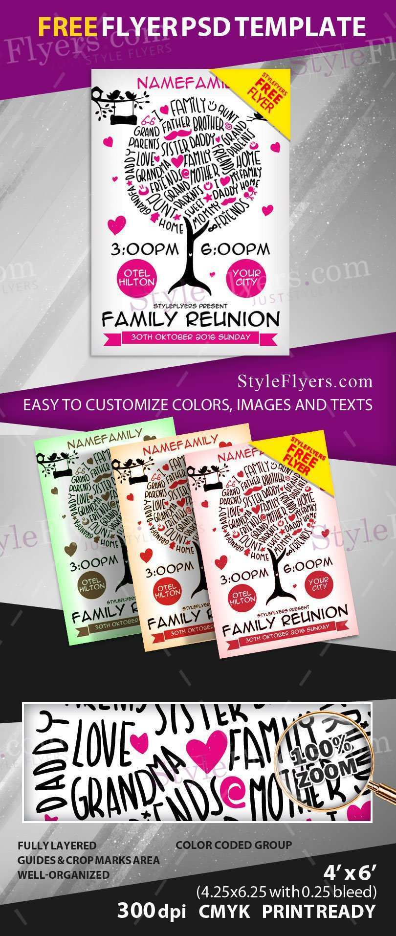 Free Printable Family Reunion Flyer Templates Cards Design Templates
