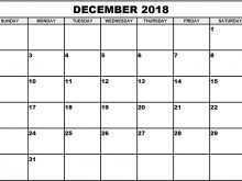 91 The Best Daily Calendar Template December 2018 Formating with Daily Calendar Template December 2018