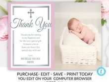 91 The Best Thank You Card Template Christening Photo for Thank You Card Template Christening