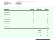 Labour Invoice Template Free