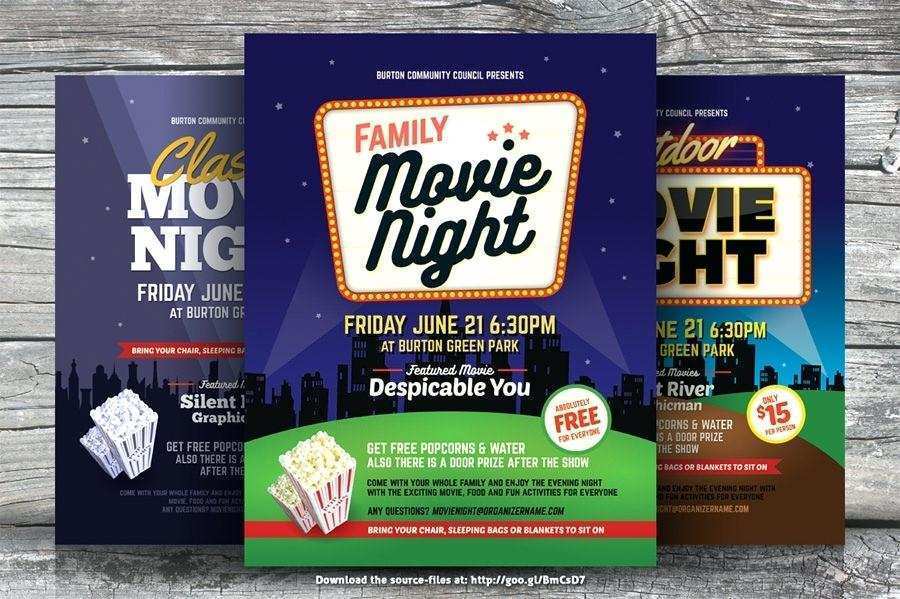 92 Best Family Movie Night Flyer Template PSD File by Family Movie Night Flyer Template