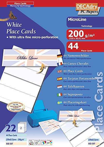 92 Create Decadry Place Card Template Word 2010 In Photoshop For 