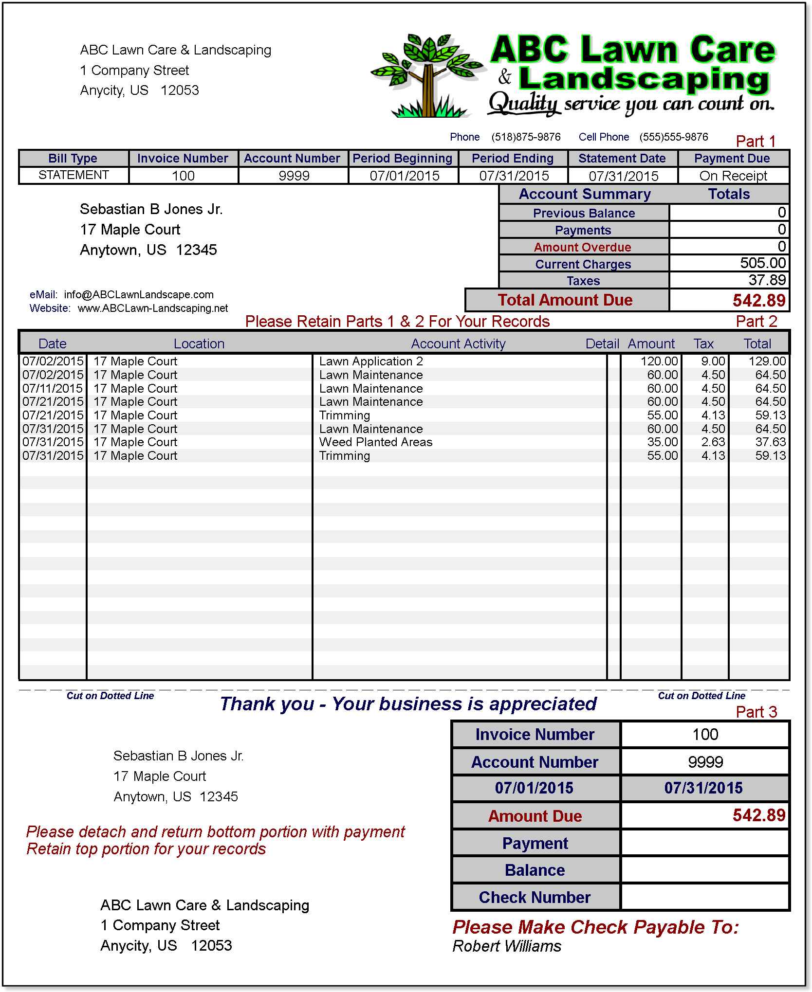 92 Creating Lawn Mower Repair Invoice Template Photo for Lawn Mower Repair Invoice Template