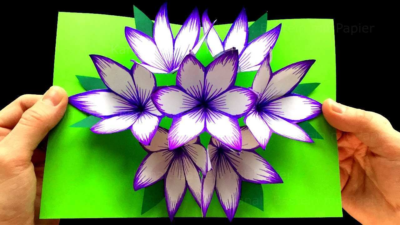 92 Creative 3D Flower Pop Up Card Tutorial Step By Step for Ms Word by 3D Flower Pop Up Card Tutorial Step By Step