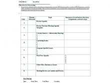 Operations Meeting Agenda Template