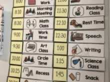 92 Format Autism Class Schedule Template Maker with Autism Class Schedule Template