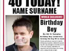 92 Format Newspaper Birthday Card Template Formating by Newspaper Birthday Card Template
