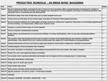92 Free Magazine Production Schedule Template Formating for Magazine Production Schedule Template