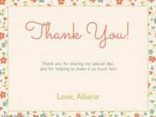 Thank You Card Template A6