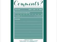 92 Report Comment Card Templates Word Formating by Comment Card Templates Word