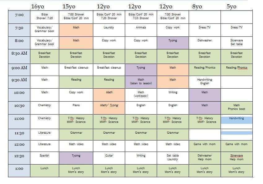 homeschool-class-schedule-template-cards-design-templates