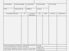 92 Report Us Customs Invoice Template For Free for Us Customs Invoice Template