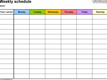 92 The Best Blank Weekly Class Schedule Template Layouts for Blank Weekly Class Schedule Template