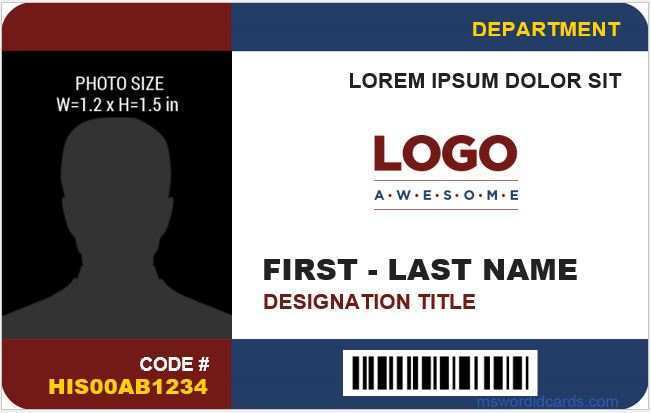 93 Adding Company Id Card Template Word Free for Ms Word by Company Id Card Template Word Free