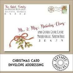 93 Best Christmas Card Envelopes Templates Templates for Christmas Card Envelopes Templates