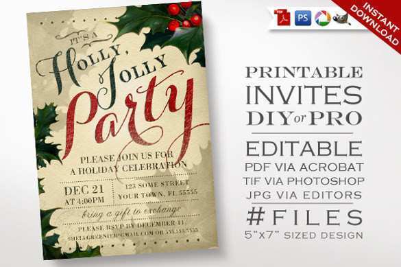 93 Create Christmas Invitation Flyer Template Free for Ms Word by Christmas Invitation Flyer Template Free