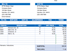 Sales Tax Invoice Format 2019