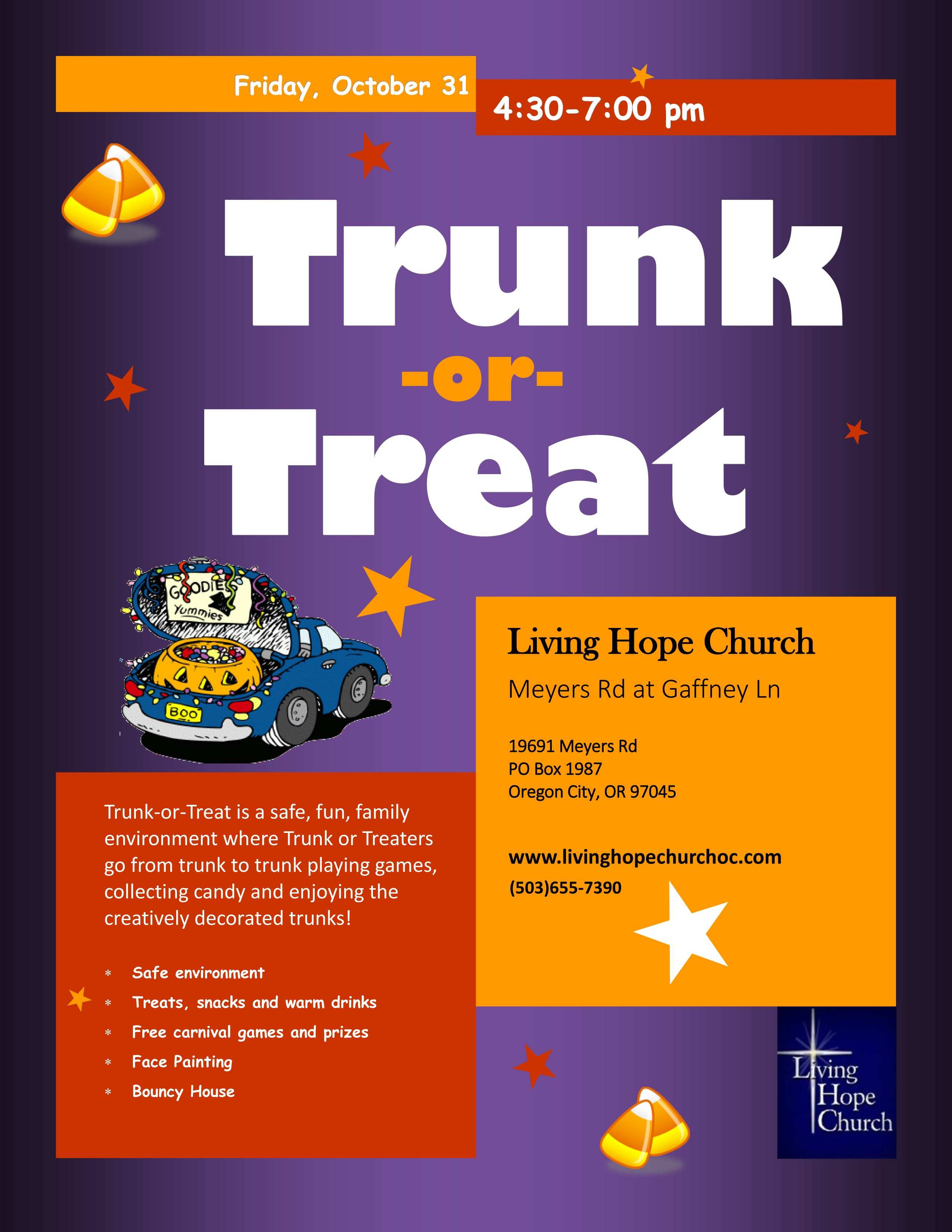 93 Create Trunk Or Treat Flyer Template Free For Free with Trunk Or Treat Flyer Template Free