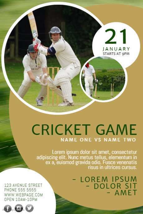 93 Creating Cricket Flyer Template for Cricket Flyer Template