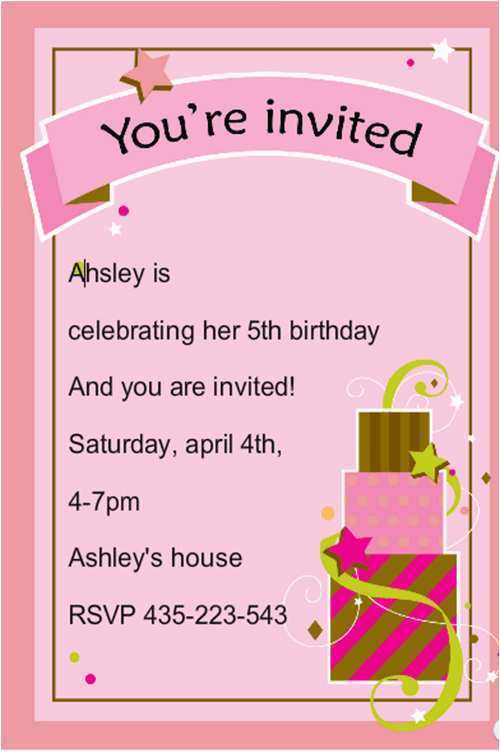 93 Creating Invitation Card Format Of Birthday Layouts for Invitation Card Format Of Birthday