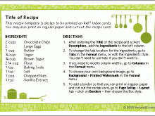 93 Creative A Recipe Card Template For Free with A Recipe Card Template