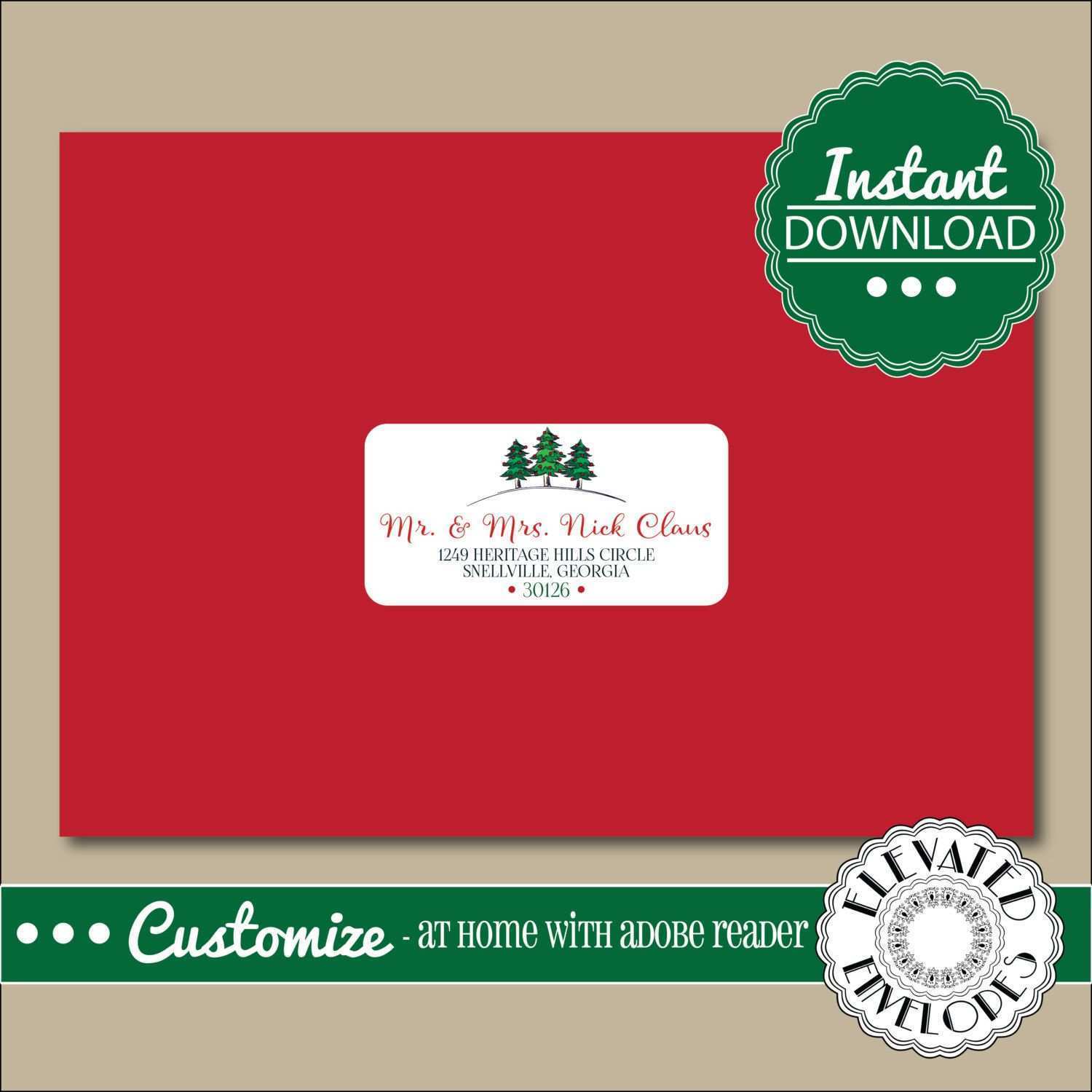 93 Creative Christmas Card Label Template For Free with Christmas Card Label Template