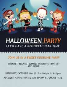 93 Creative School Halloween Party Flyer Template For Free for School Halloween Party Flyer Template