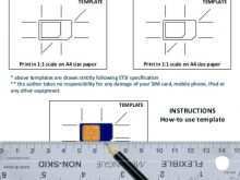 Sim Card Template Micro To Nano