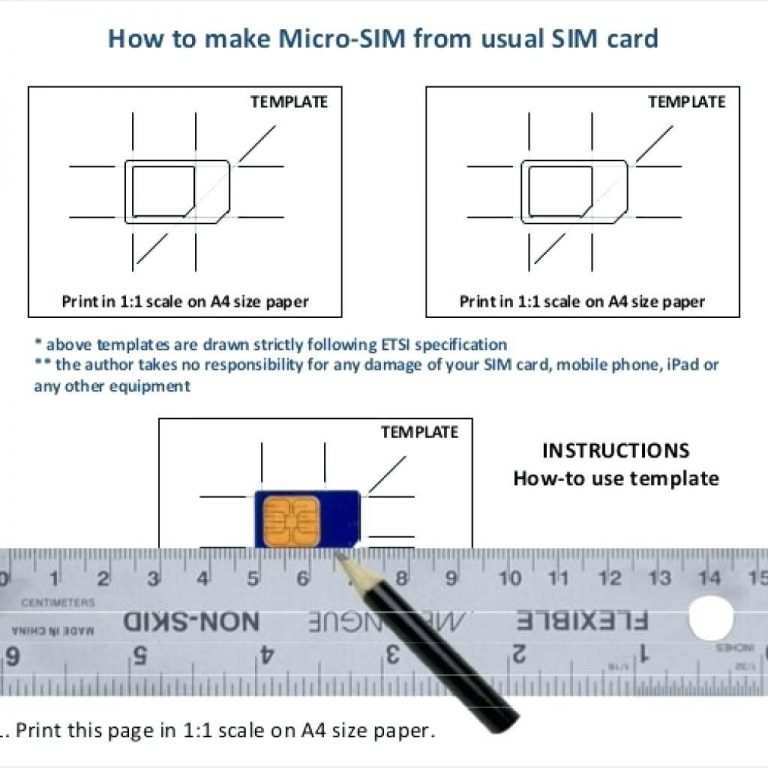 Sim Card Template Micro To Nano Cards Design Templates