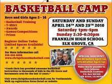 93 Customize Basketball Camp Flyer Template Formating by Basketball Camp Flyer Template