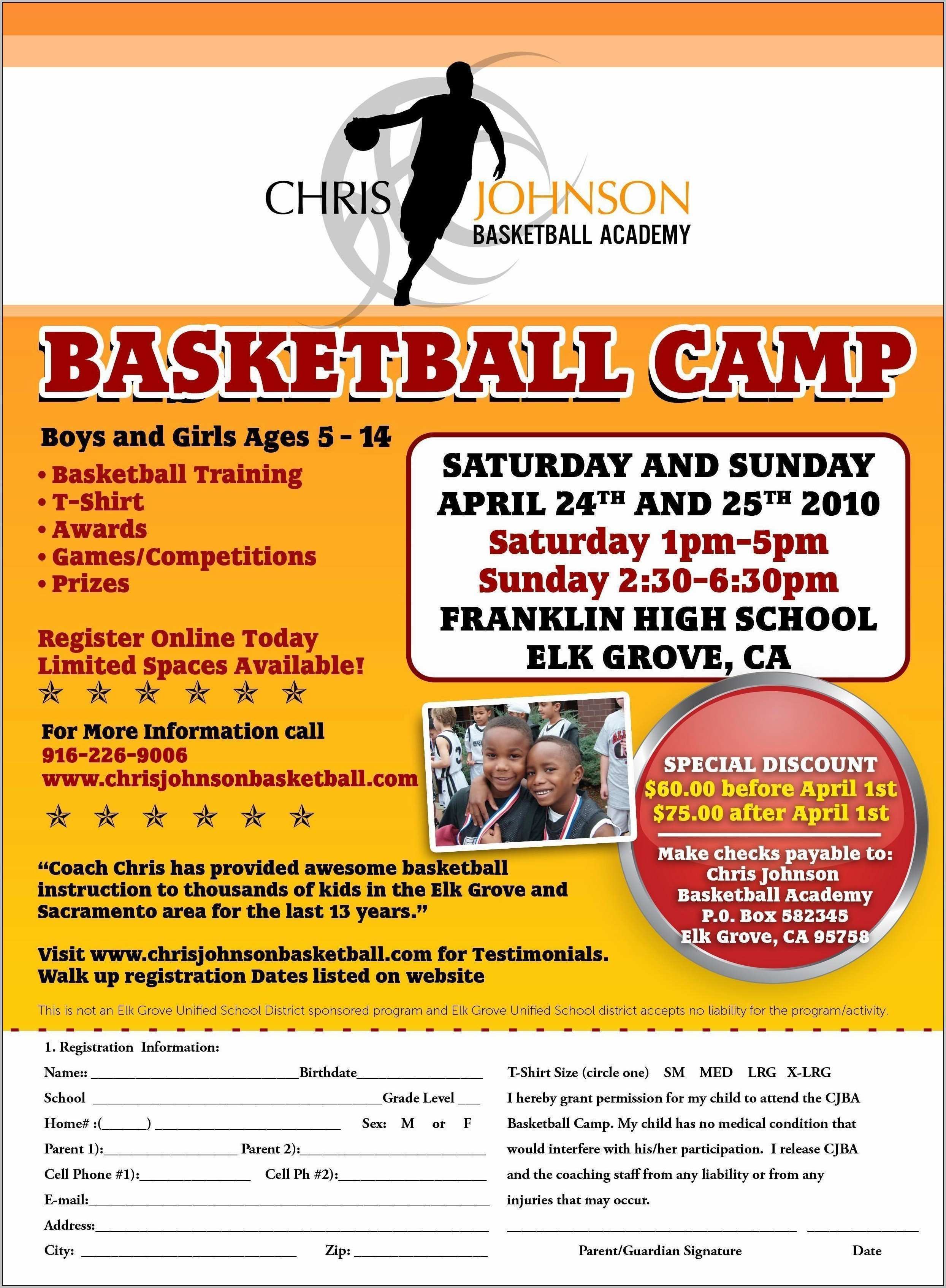 93 Customize Basketball Camp Flyer Template Formating by Basketball Camp Flyer Template