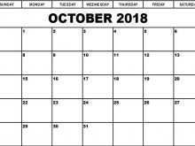 93 Customize Our Free Daily Calendar Template October 2018 by Daily Calendar Template October 2018