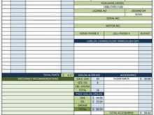 Repair Shop Invoice Template Excel