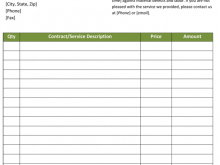 93 Format Contractor Service Invoice Template Download for Contractor Service Invoice Template