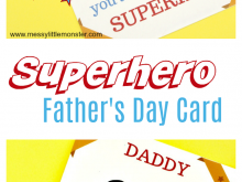 93 How To Create Superhero Father S Day Card Template For Free by Superhero Father S Day Card Template