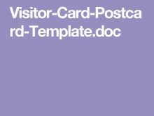 93 Printable Postcard Template Doc in Word by Postcard Template Doc