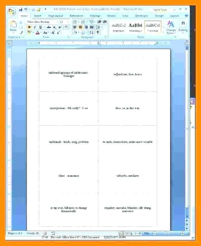 Cue Card Templates Word Cards Design Templates