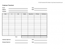 93 Report Employee Time Card Template Printable for Ms Word with Employee Time Card Template Printable