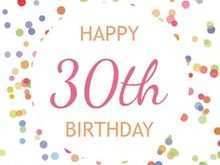 93 Standard 30Th Birthday Card Template Maker by 30Th Birthday Card Template