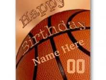 93 Standard Birthday Card Template Basketball Formating with Birthday Card Template Basketball