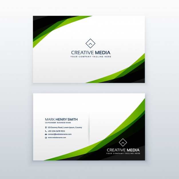93 Standard Business Card Template Green for Ms Word for Business Card Template Green